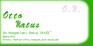 otto matus business card